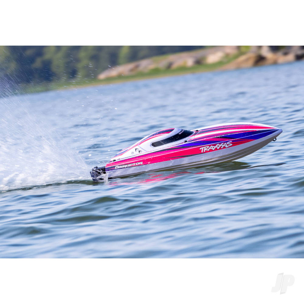 Disruptor 4S VXL 1:10 26in Electric Brushless Race Boat with Rapid Right Pink (+ TQ 2-ch VXL-4s marine Velineon 540XL)