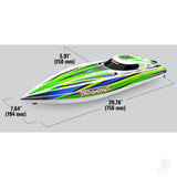 Disruptor 4S VXL 1:10 26in Electric Brushless Race Boat with Rapid Right Pink (+ TQ 2-ch VXL-4s marine Velineon 540XL)