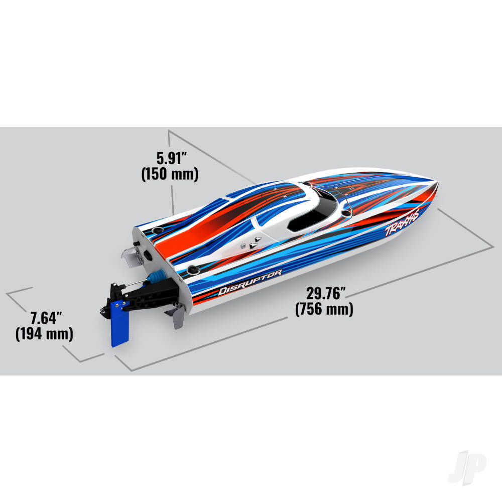 Disruptor 4S VXL 1:10 26in Electric Brushless Race Boat with Rapid Right Pink (+ TQ 2-ch VXL-4s marine Velineon 540XL)