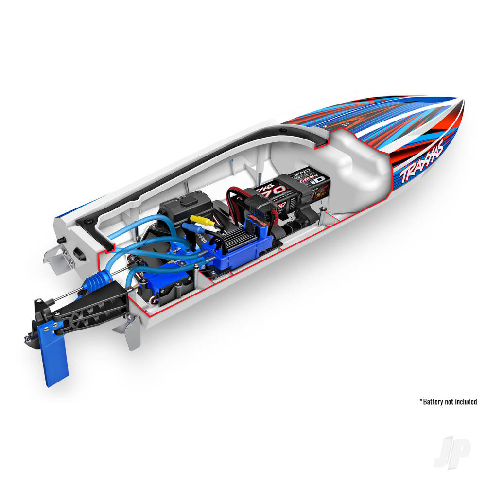 Disruptor 4S VXL 1:10 26in Electric Brushless Race Boat with Rapid Right Pink (+ TQ 2-ch VXL-4s marine Velineon 540XL)