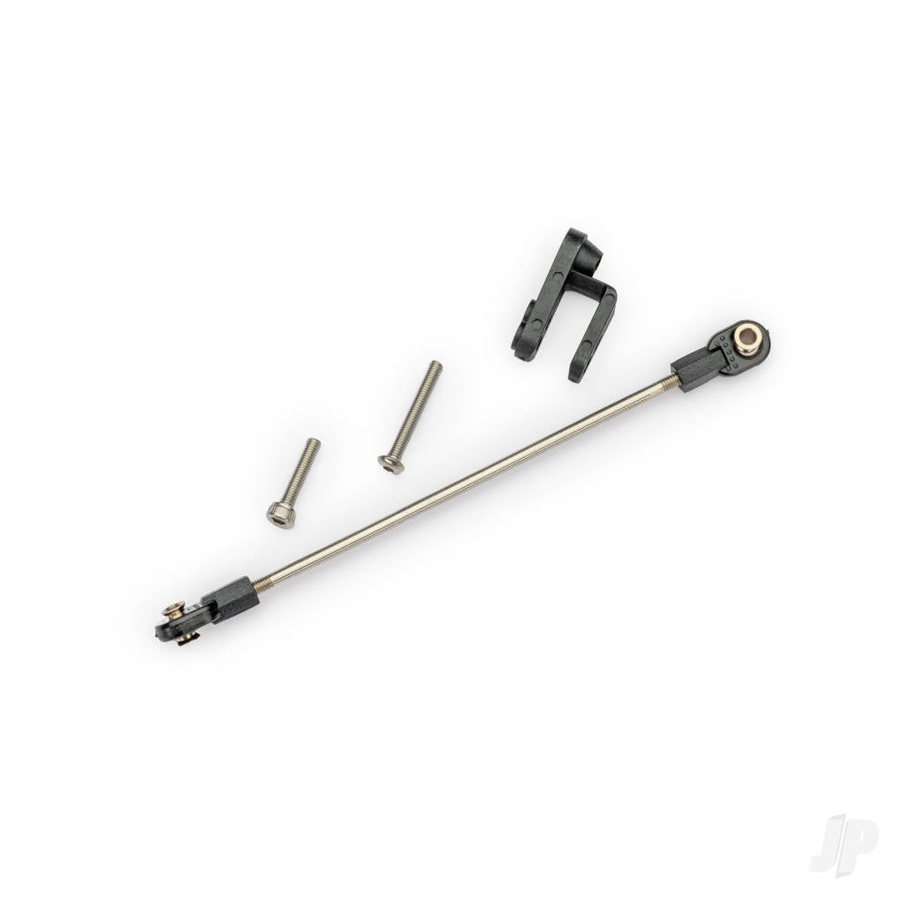 Rudder pushrod assembled/ servo horn/ 3x22mm BCS (stainless) (1)/ 3x15mm CS (stainless) (1)