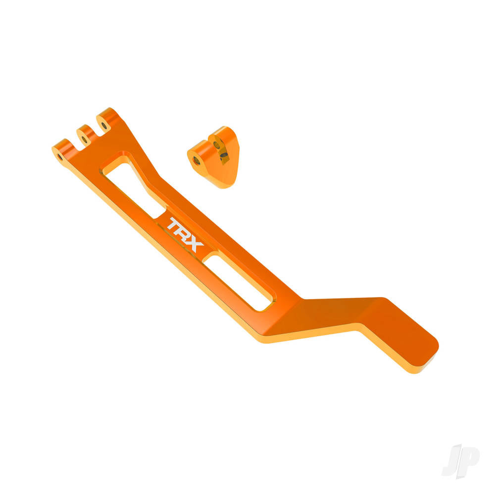 Battery hold-down hold-down post (Orange-anodised 6061-T6 aluminium) 3x15mm BCS (with threadlock) (1)