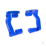 Caster blocks (c-hubs) 6061-T6 aluminium (Blue-anodised) (left & right)