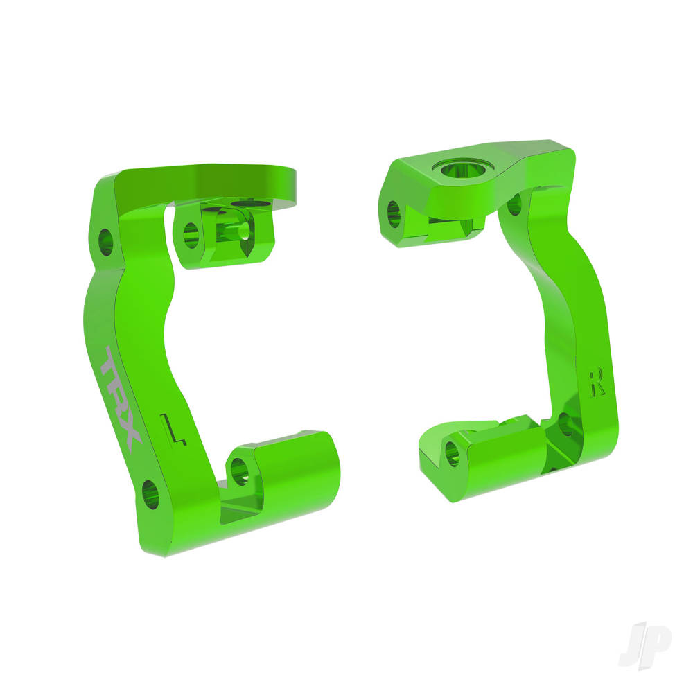 Traxxas Caster blocks (c-hubs) 6061-T6 aluminium (Green-anodised) left & right