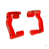 Traxxas Caster blocks (c-hubs) 6061-T6 aluminium (Red-anodised) left & right