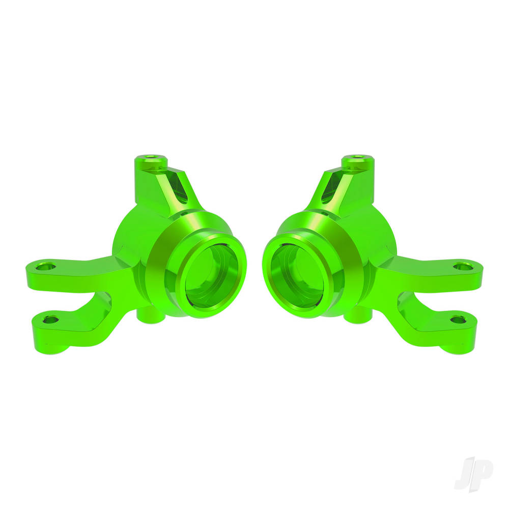 Steering blocks 6061-T6 aluminium (Green-anodised) (left & right) 3x12mm SS (with threadlock) (4) 3x15mm BCS (with threadlock) (2)