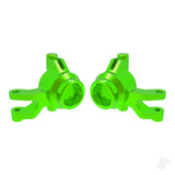 Steering blocks 6061-T6 aluminium (Green-anodised) (left & right) 3x12mm SS (with threadlock) (4) 3x15mm BCS (with threadlock) (2)