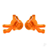 Steering blocks 6061-T6 aluminium (Orange-anodised) (left & right) 3x12mm SS (with threadlock) (4) 3x15mm BCS (with threadlock) (2)