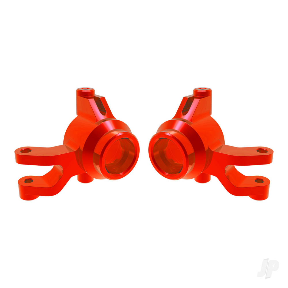 Steering blocks 6061-T6 aluminium (Red-anodised) (left & right) 3x12mm SS (with threadlock) (4) 3x15mm BCS (with threadlock) (2)