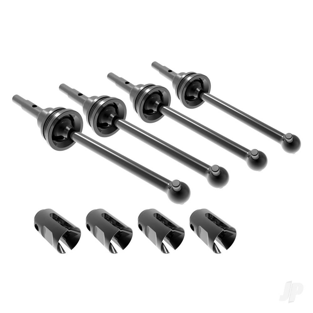 Driveshafts steel constant-velocity (assembled) front or rear (4) drive cups (4) screw pins (4)