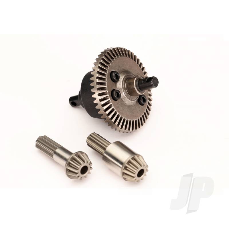 Traxxas Differential assembly (bevel gear) front or rear complete/ pinion gear differential (12/47 ratio) (front (1) rear (1)) (fits Mini Maxx)