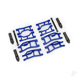 Traxxas Suspension kit Mini Maxx WideMaxx blue (includes front & rear suspension arms front toe links & outer half shafts (extended))