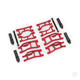 Traxxas Suspension kit Mini Maxx WideMaxx red (includes front & rear suspension arms front toe links & outer half shafts (extended))