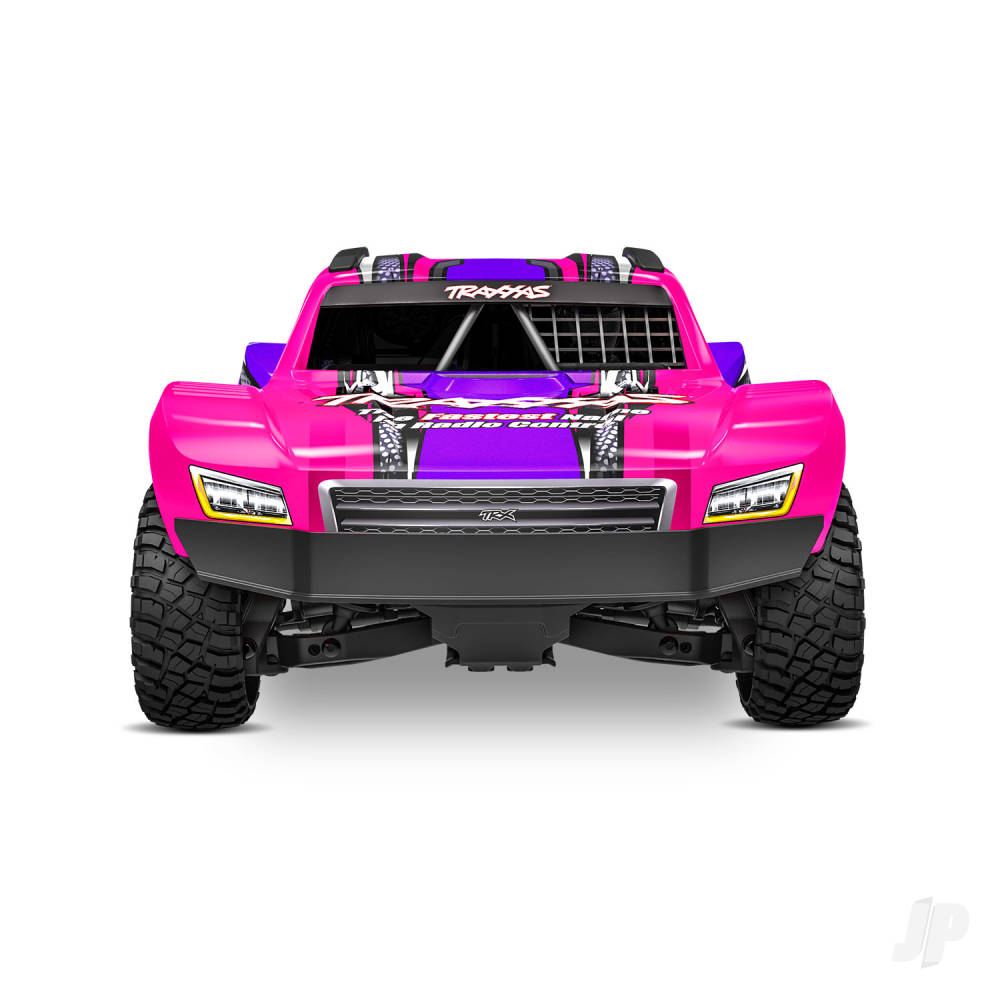 Traxxas Mini Slash BL-2S 4X4 RTR Short Course Truck - Pink (+ TQi 2-ch/2S LiPo/USB-C Charger/Clipless Body)