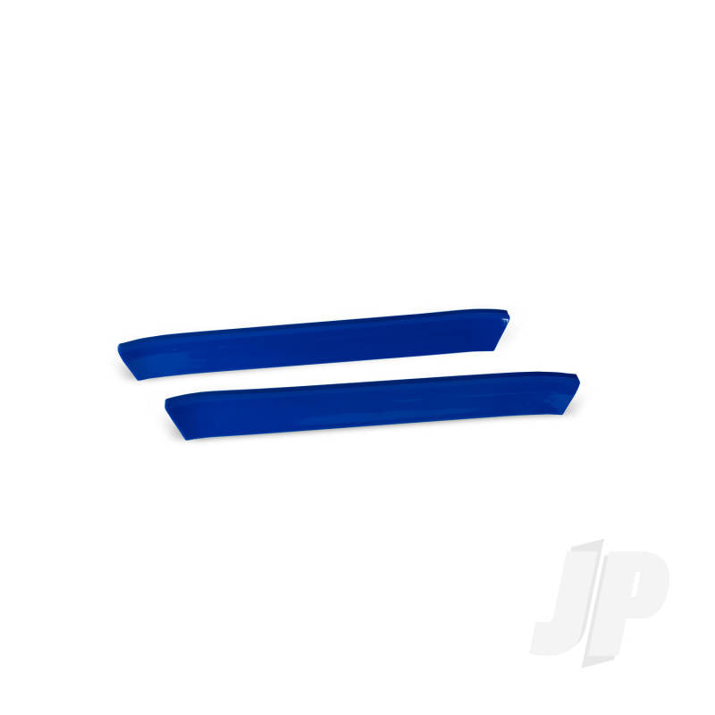 Traxxas Clipless Chassis Brace and Blue Side Skirts