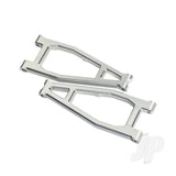 Traxxas Suspension arms upper (left & right front) (6061-T6 aluminium silver-anodised) 3x8mm BCS (with threadlock) (8)