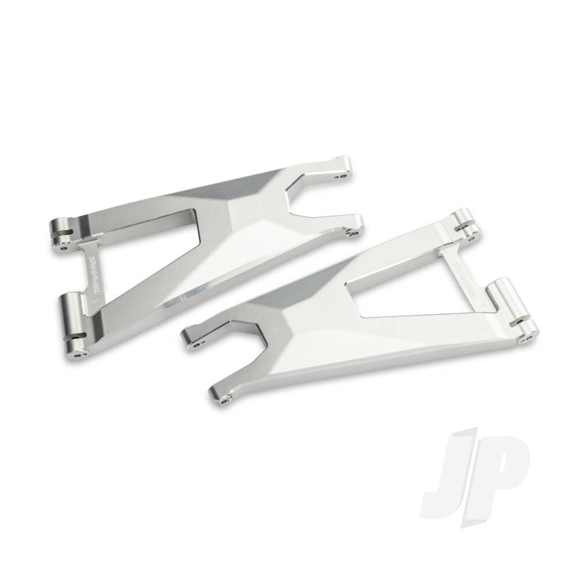 Traxxas Suspension arm lower (left and right front) (6061-T6 aluminium silver-anodised) 3x8mm BCS