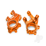 Traxxas Steering blocks 6061-T6 aluminium (orange-anodised) (left & right) 3x8mm BCS (with threadlock) (2) 4x35mm BCS (with threadlock) (2)