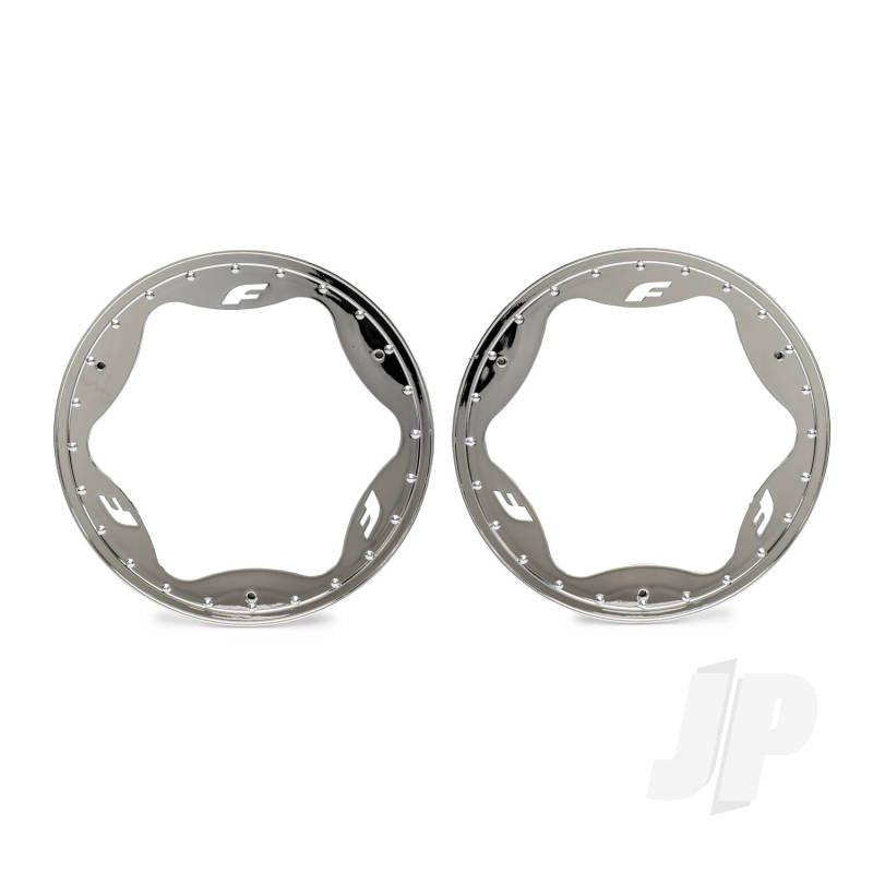Traxxas Beadlock rings rear chrome (4.3) (2)