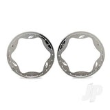 Traxxas Beadlock rings rear chrome (4.3) (2)