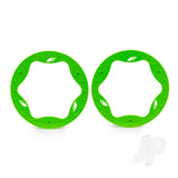 Traxxas Beadlock rings rear green (4.3) (2)