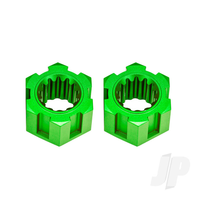 Traxxas Wheel hubs hex front (6061-T6 aluminium green-anodised) (2)