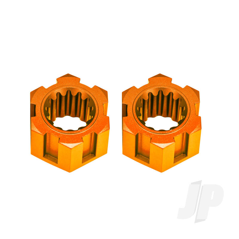 Traxxas Wheel hubs hex front (6061-T6 aluminium orange-anodised) (2)