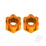 Traxxas Wheel hubs hex front (6061-T6 aluminium orange-anodised) (2)