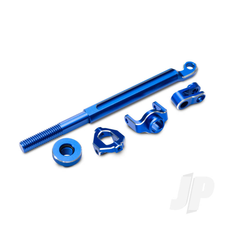 Traxxas Brake linkage front (blue-anodised 6061-T6 aluminium) mounting hardware
