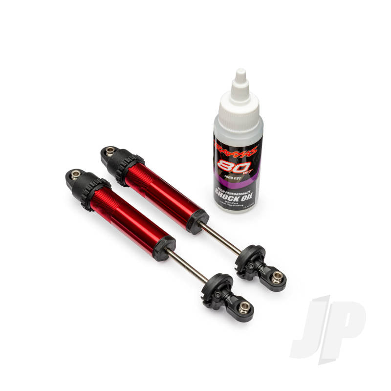 Traxxas Shocks GT-Maxx rear aluminium red-anodised (fully assembled w/o springs) (2)