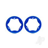 Traxxas Beadlock rings front blue (3.5) (2)