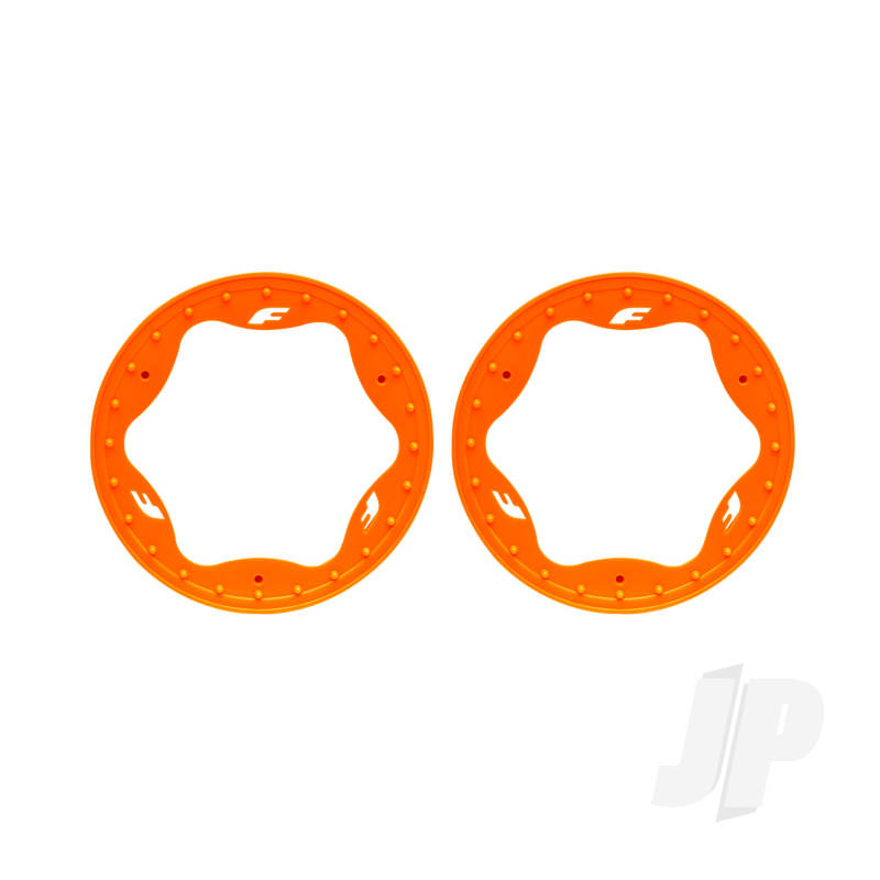 Traxxas Beadlock rings front orange (3.5) (2)