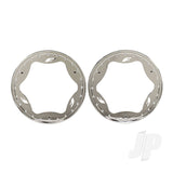 Traxxas Beadlock rings rear chrome (3.9) (2)