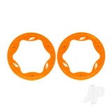 Traxxas Beadlock rings rear orange (3.9) (2)