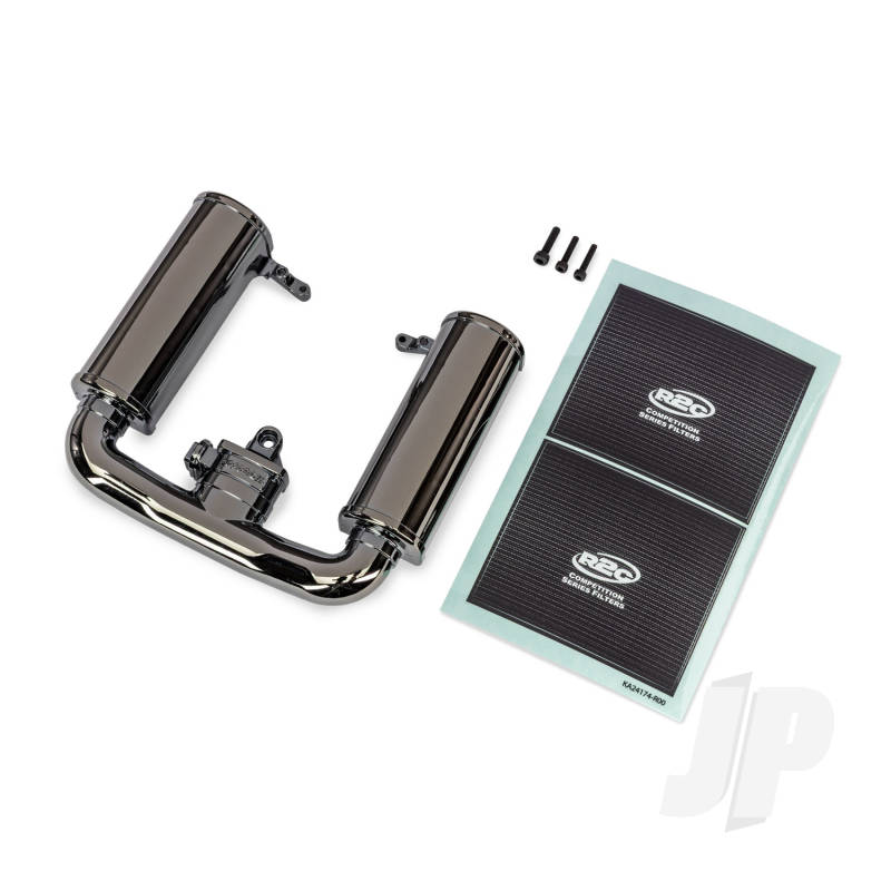 Traxxas Engine intake black chrome 3x12mm CS (1) 2.5x12mm CS (2)