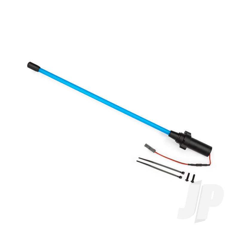 Traxxas Whip light LED blue (assembled) (1)/ 3x12mm BCS (2) (replacement for 1 whip light left or right) (requires #6588X accessory power supply)
