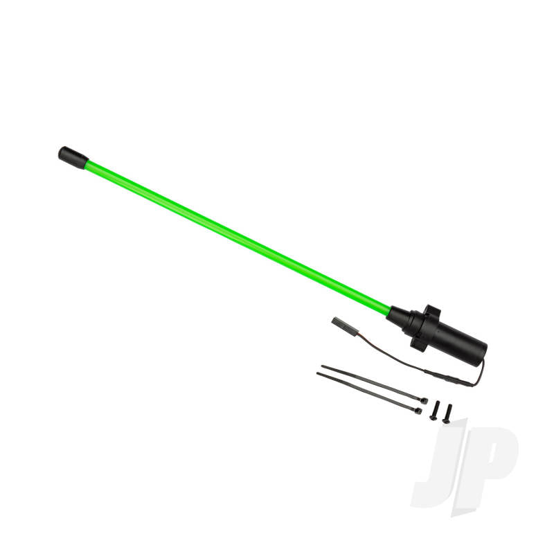 Traxxas Whip light LED green (assembled) (1)/ 3x12mm BCS (2) (replacement for 1 whip light left or right) (requires #6588X accessory power supply)