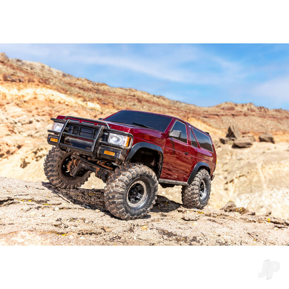 Traxxas TRX-4 1987 Nissan Pathfinder 1:10 4X4 Electric Trail Crawler - Red (+ TQi 4-ch/XL-5) HV Titan 55/Clipless Body) - PRE ORDER - DUE LATE NOVEMBER (Copy)