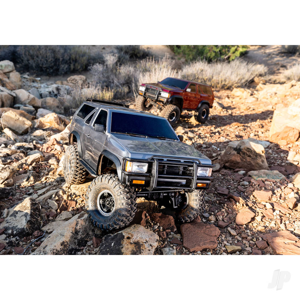 Traxxas TRX-4 1987 Nissan Pathfinder 1:10 4X4 Electric Trail Crawler - Silver (+ TQi 4-ch/XL-5) HV Titan 55/Clipless Body) - PRE ORDER - DUE LATE NOVEMBER
