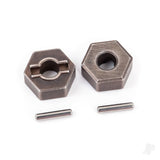 Wheel hubs hex (steel) (4)/ axle pins (4)
