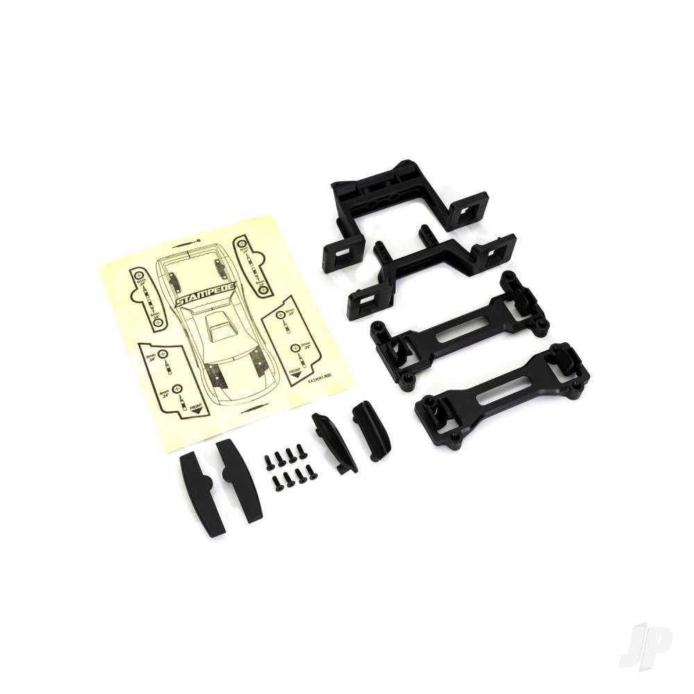 Body conversion kit Stampede (includes front & rear body mounts latches hardware) (for clipless mounting)