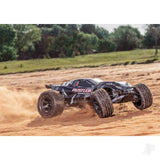 Traxxas Rustler 1:10 2WD RTR Stadium Truck - Black (+ TQi Sport 2-ch - TSM - VX3, Velineon V3200 - Clipless Body) (Copy)