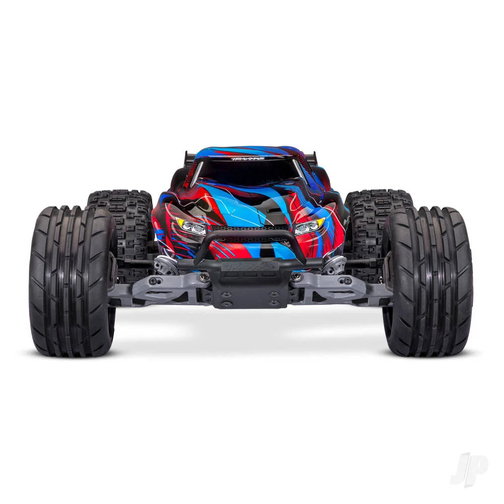 Traxxas Rustler 1:10 2WD RTR Stadium Truck - Red (+ TQi Sport 2-ch - TSM - VX3, Velineon V3200 - Clipless Body)