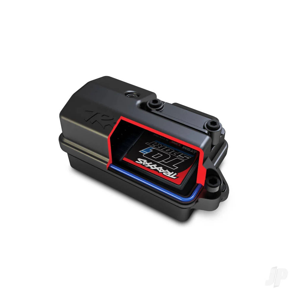 Traxxas Rustler 1:10 2WD RTR Stadium Truck - Black (+ TQi Sport 2-ch - TSM - VX3, Velineon V3200 - Clipless Body) (Copy)