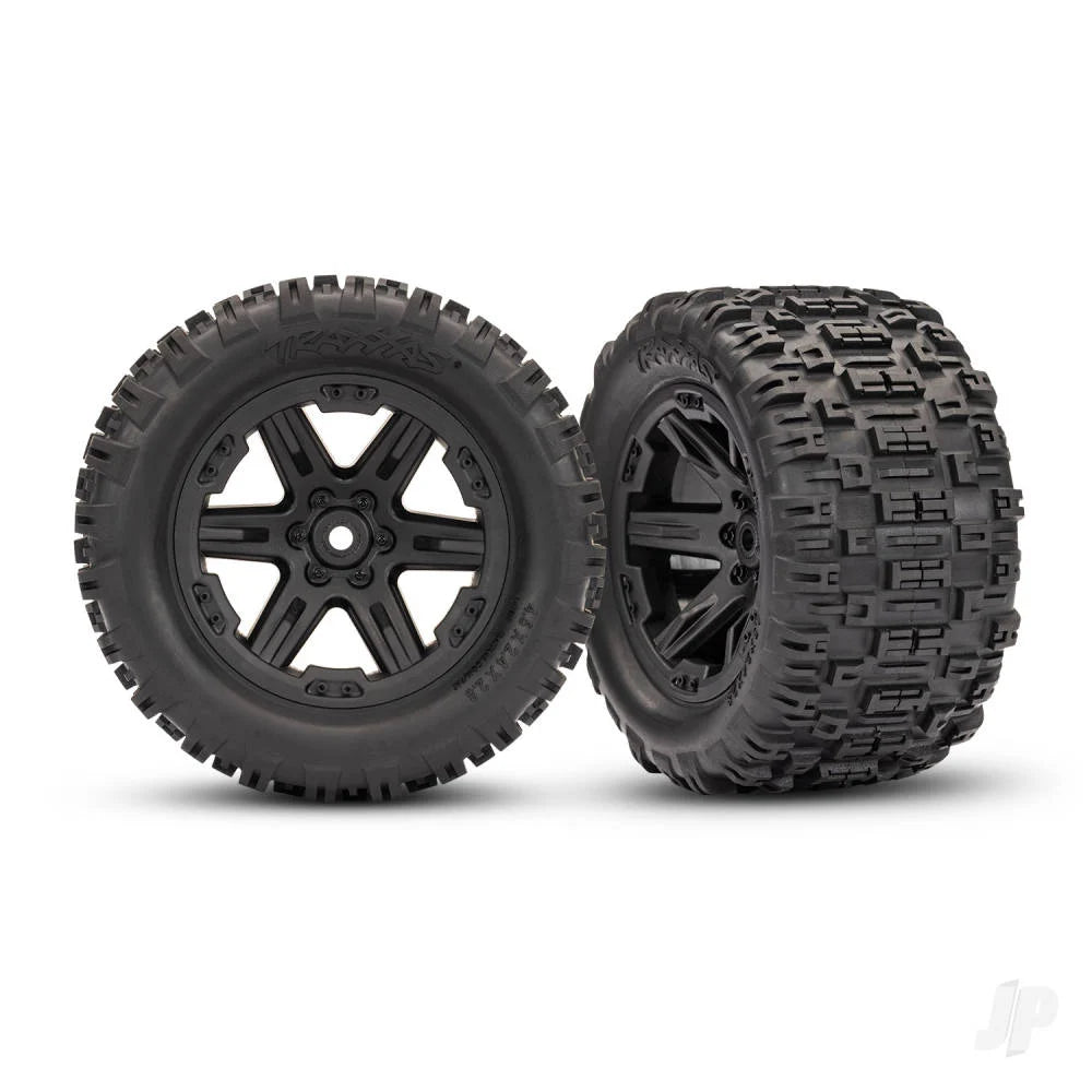 Traxxas Rustler 1:10 2WD RTR Stadium Truck - Black (+ TQi Sport 2-ch - TSM - VX3, Velineon V3200 - Clipless Body) (Copy)