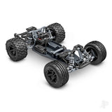 Traxxas Rustler 1:10 2WD RTR Stadium Truck - Black (+ TQi Sport 2-ch - TSM - VX3, Velineon V3200 - Clipless Body) (Copy)
