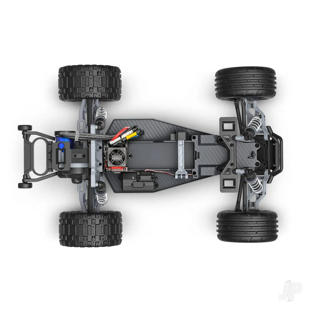 Traxxas Rustler 1:10 2WD RTR Stadium Truck - Black (+ TQi Sport 2-ch - TSM - VX3, Velineon V3200 - Clipless Body) (Copy)