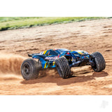Traxxas Rustler 1:10 2WD RTR Stadium Truck - Yellow (+ TQi Sport 2-ch - TSM - VX3, Velineon V3200 - Clipless Body)
