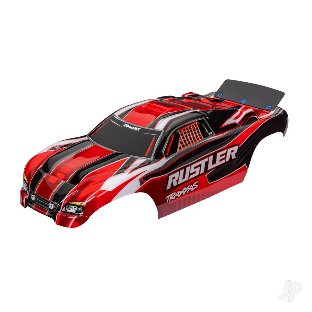 Body Rustler (also fits Rustler VXL) red (painted decals applied assembled with wing)