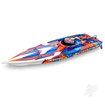 Traxxas Spartan VXL 1:10 36in Electric Brushless Race Boat - Orange (+ TQi 2-ch/TSM/VXL-6s marine/Velineon 540XL)